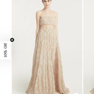 Cinq a sept Cora Gown - Cream Strapless Maxi Dress